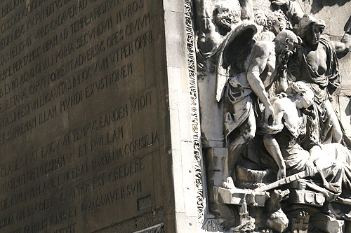 Bas relief on the pedestal of the Monument